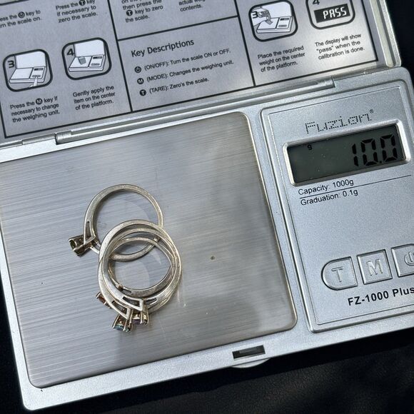 RARE Silpada 925 Sterling Silver Multi Gemstone Stacking Rings Set of 4 Size 7.5 - Picture 7 of 7